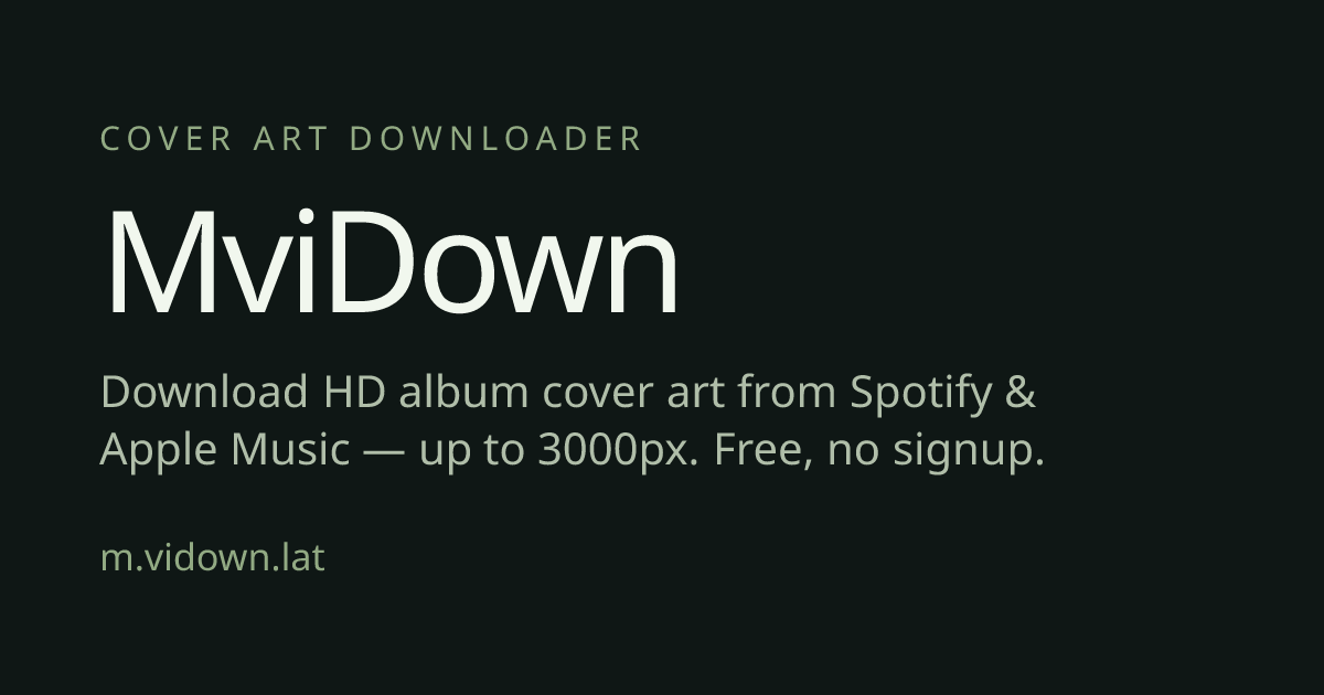 I built a free tool to download HD Spotify & Apple Music cover art logo